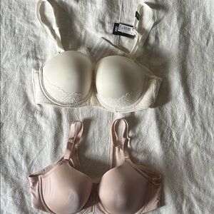 Torrid NWT Cream and Tan Lace Bras 38C